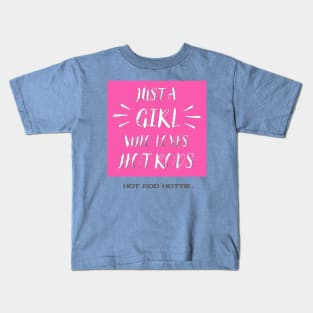 Hot rods, A girl who loves hot rods, Hot pink Kids T-Shirt